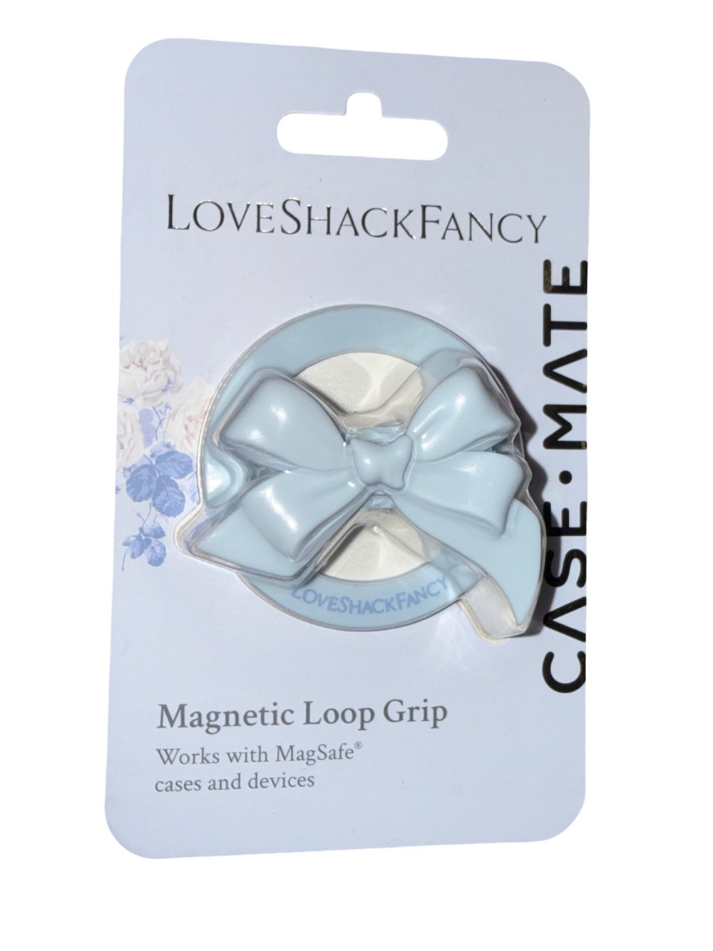 LoveShackFancy × Target Case-Mate
Magnetic Silicone Bow Phone Grip
Whisper Blue
